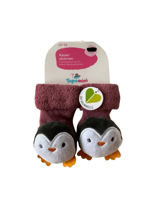 Image for Kids Girl's Pinguin Rattle Socks,Dark Purple