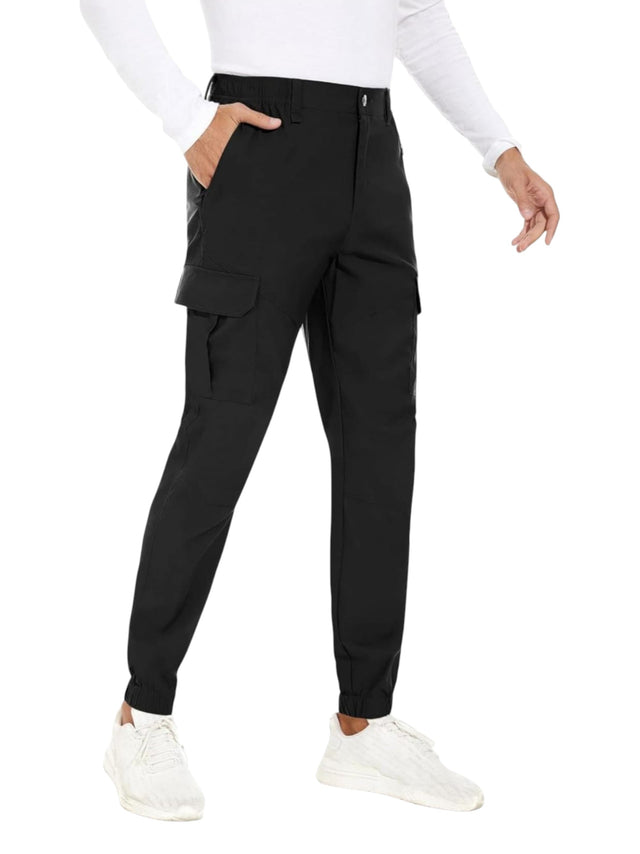 Image for Men's Plain Cargo Pants,Black