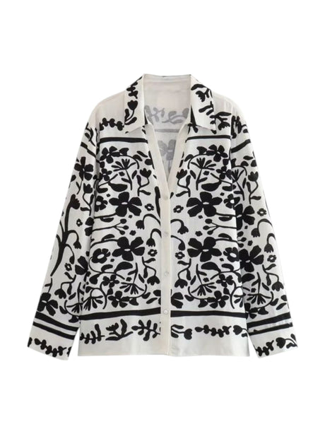 Image for Women's Florl Printed Chemise,White