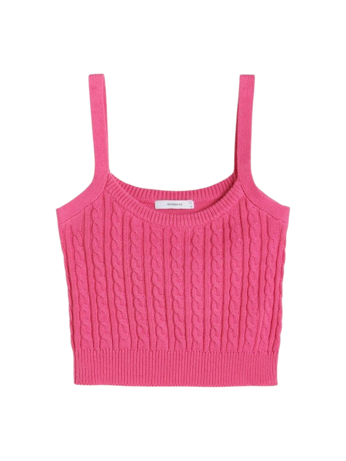 Image for Women's Knitted Crop Top,Pink