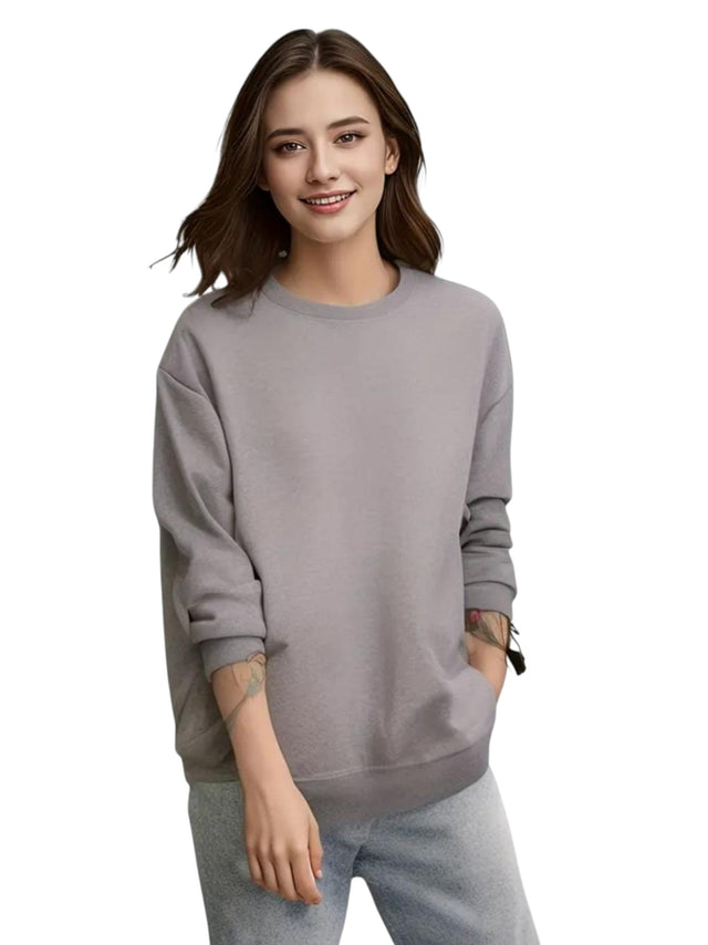 Image for Women's Plain Sweaters,Grey