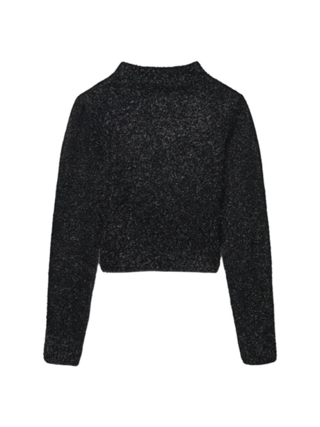 Image for Women's Shiny Crop Top,Black