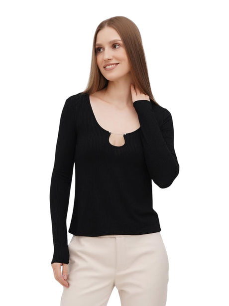 Image for Women's Ribbed Top,Black