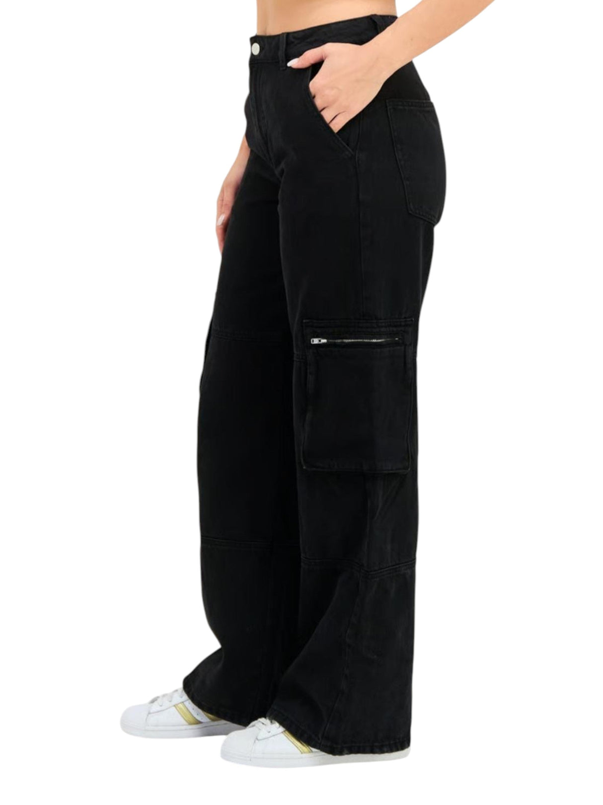 Image for Women's Plain Jogger Jeans,Black