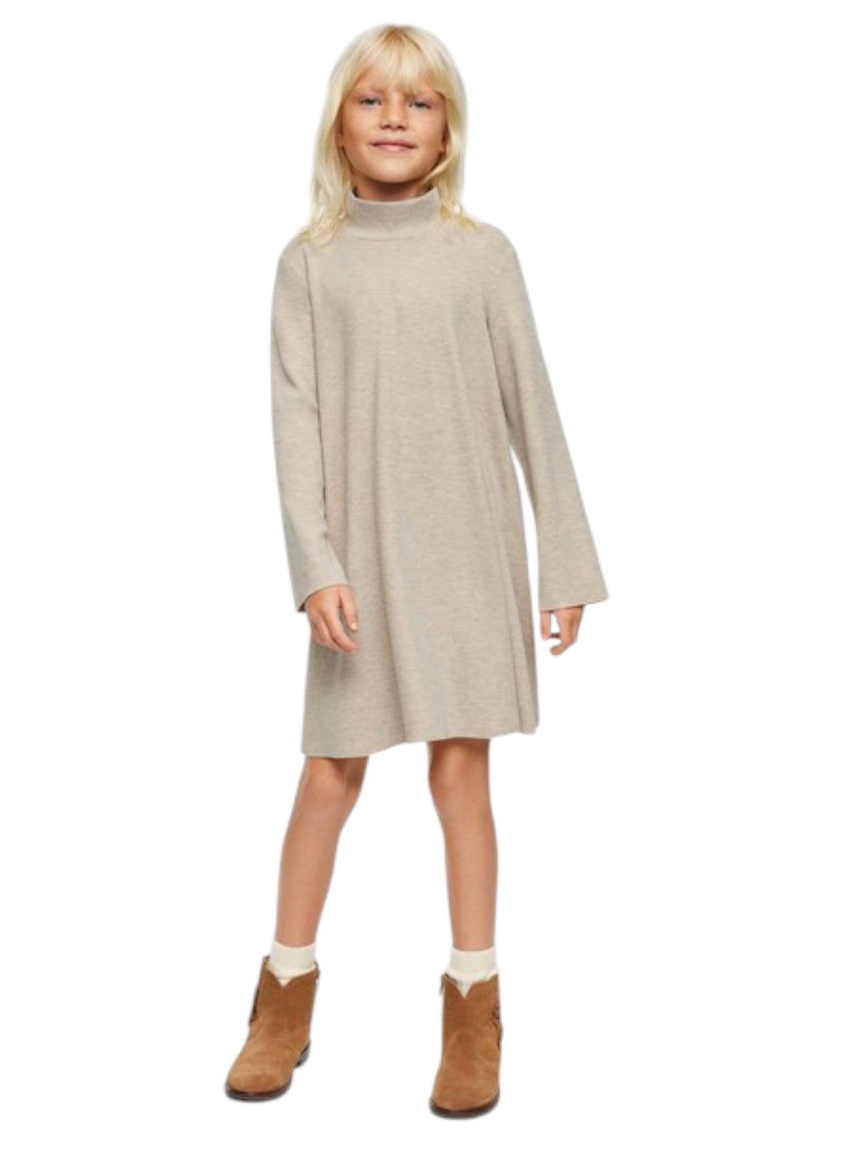 Image for Kids Girl's Knitted Dress,Taup