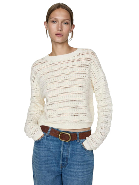 Image for Women's Open Knitted Top,White