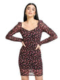 Image for Women's Foral Printed Dress,Black