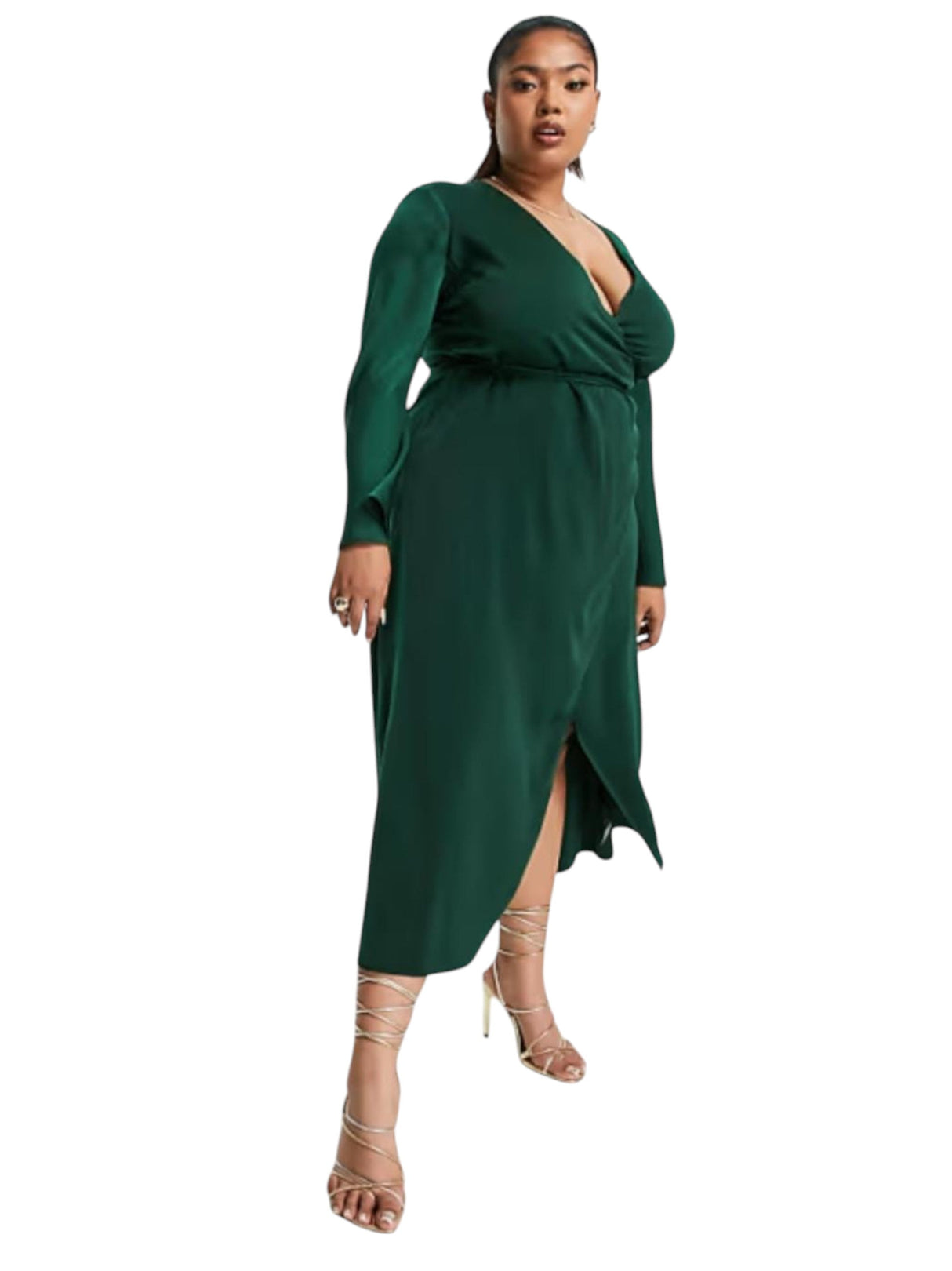 Image for Women's Plain Dress,Green