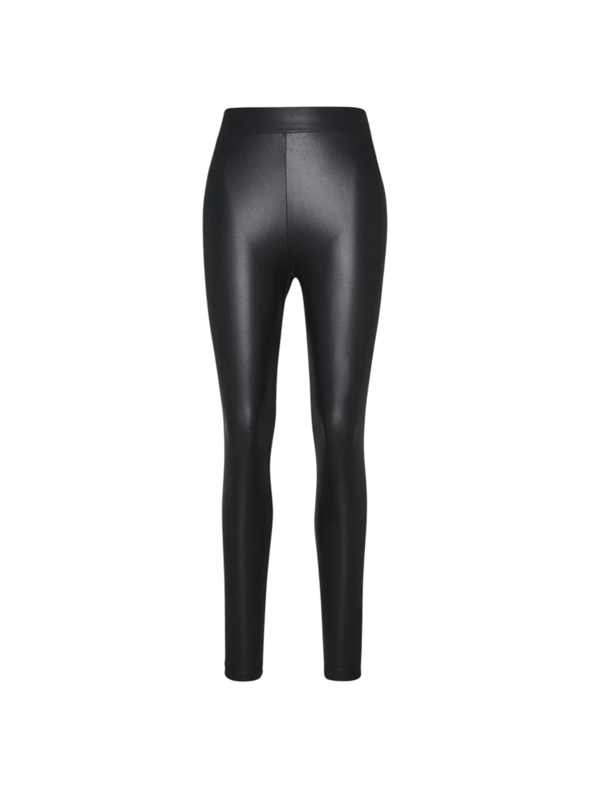 Image for Women's Plain Solid Leather Pant,Black