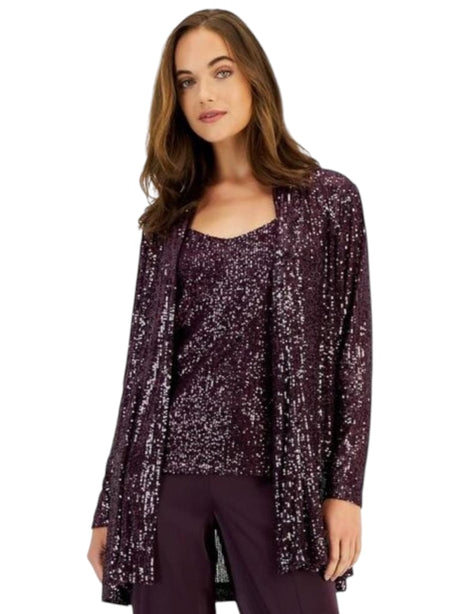 Image for Women's Mesh Cardigan,Burgundy