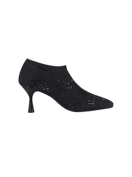 Image for Women's Rhinestones Textured Ankle Boots,Black