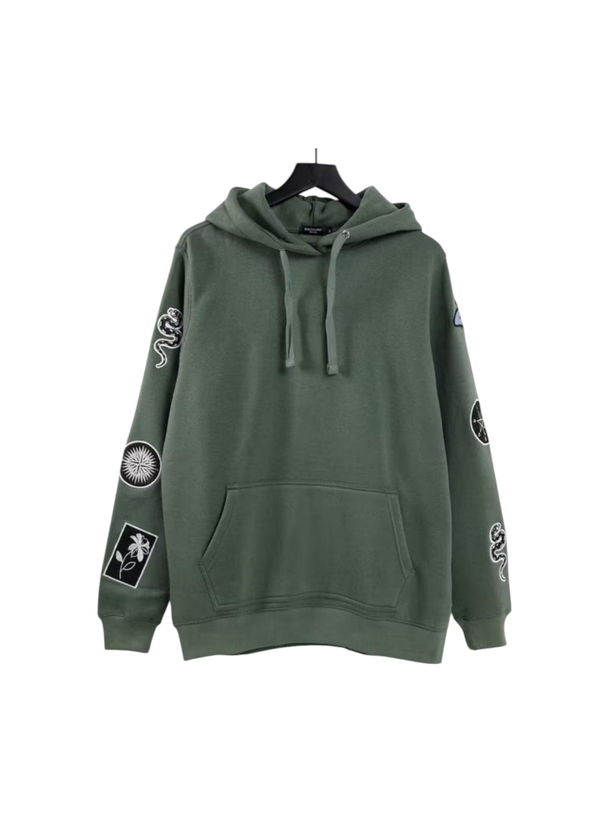 Image for Men's Graphic Printed Hoodies,Olive