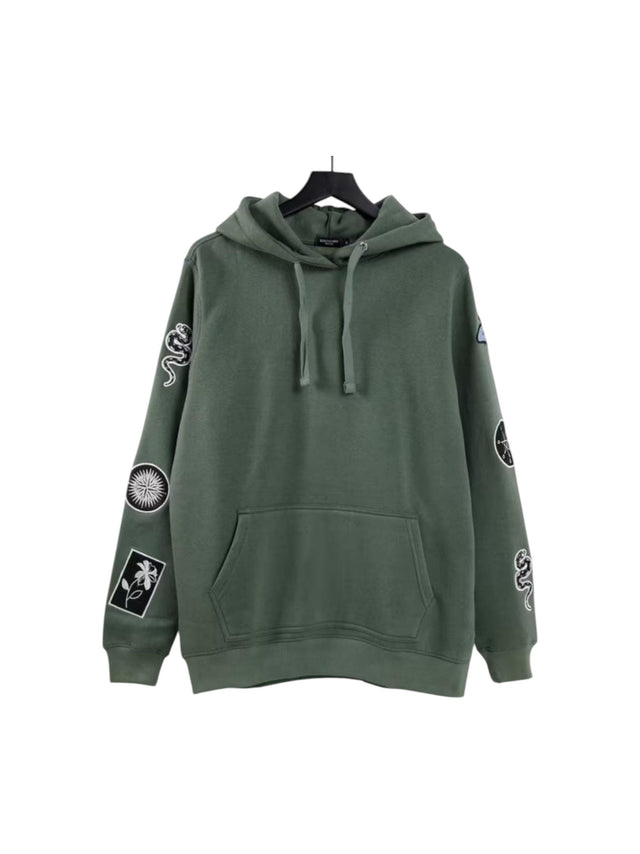 Image for Men's Graphic Printed Hoodies,Olive