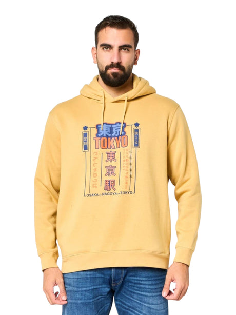 Image for Men's Printed Hoodie,Sand