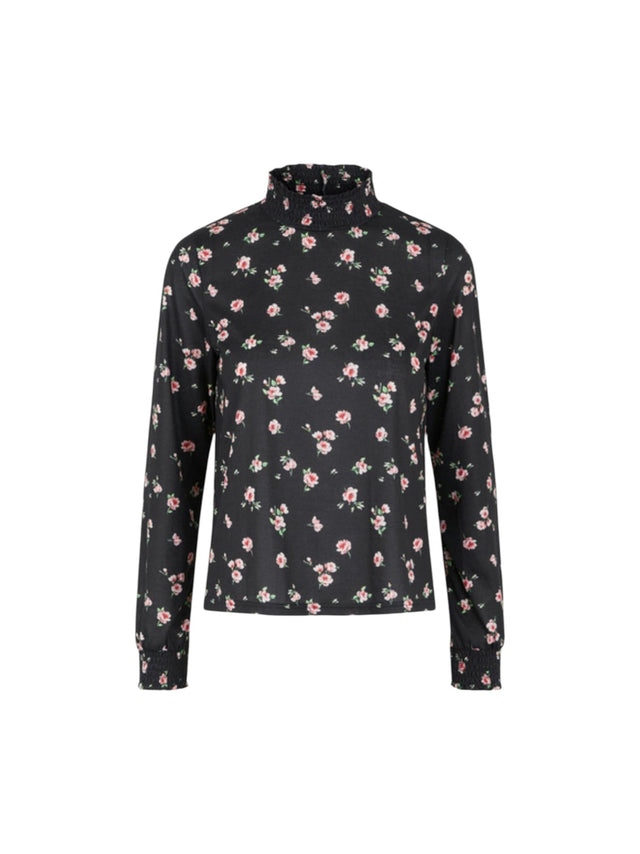 Image for Women's Floral Printed Top,Black