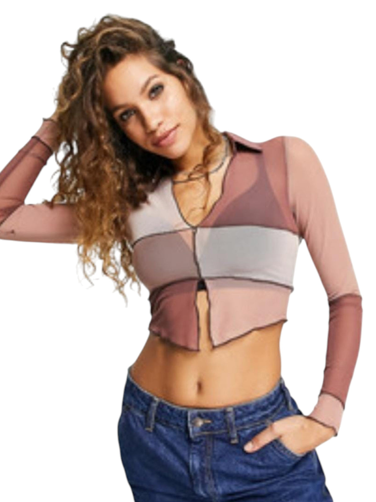 Image for Women's Colorblocked Top,Multi