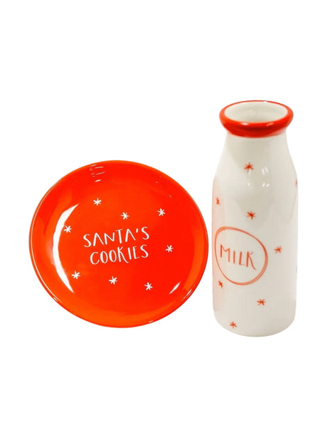 Image for Santa'S Milk & Cookies Ceramic Dishware