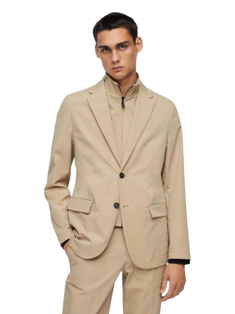 Image for Men's Plain Solid And Vest Inside  Blazers,Beige