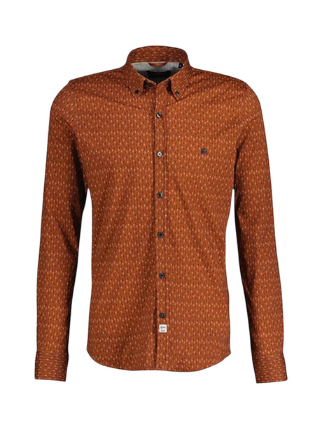 Image for Men's Printed Dress Shirt,Brown