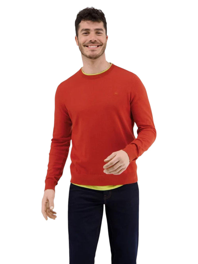 Image for Men's Knitted Sweaters,Brick