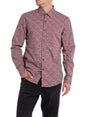 Image for Men's Graphic Dress Shirt,Red