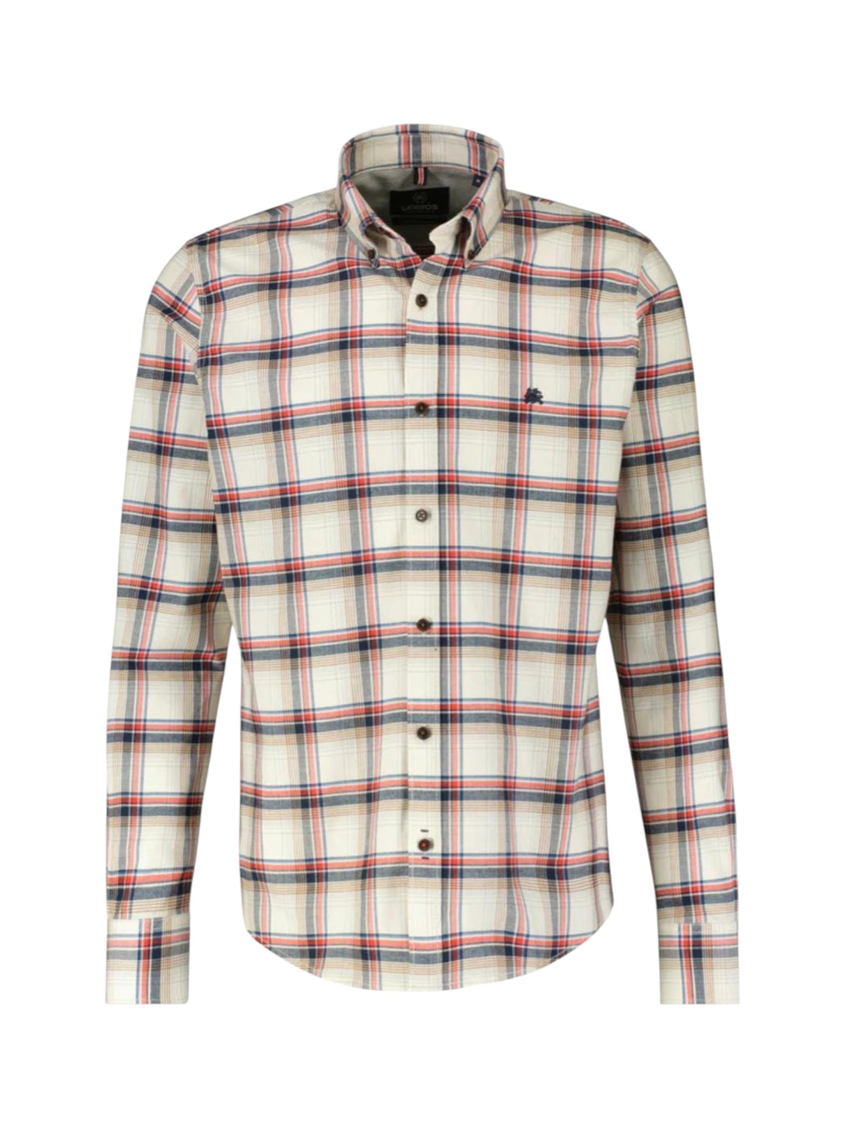 Image for Men's Plaid Dress Shirt,White