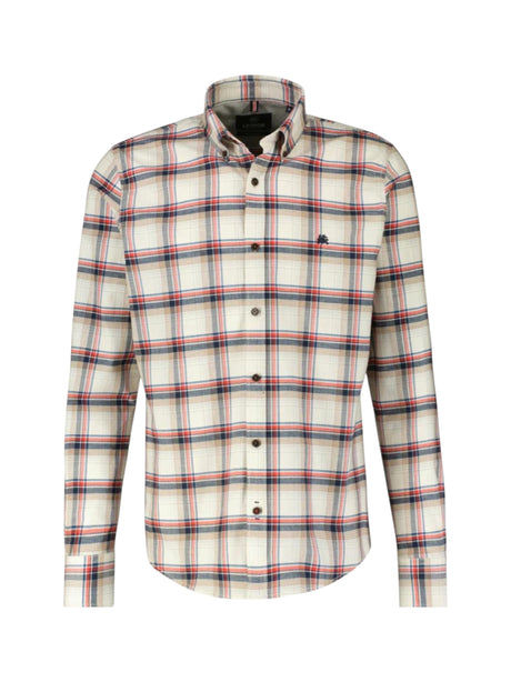 Image for Men's Plaid Dress Shirt,White