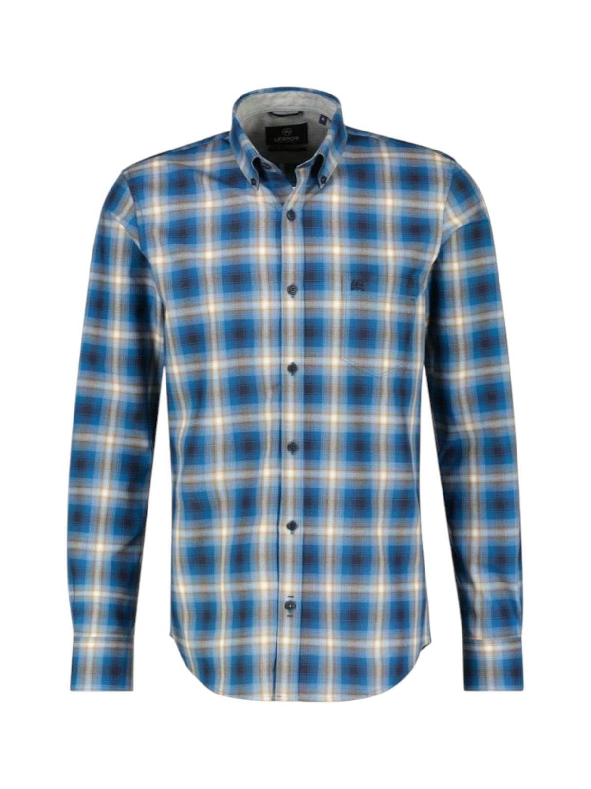 Image for Men's Plaid Dress Shirt,Blue