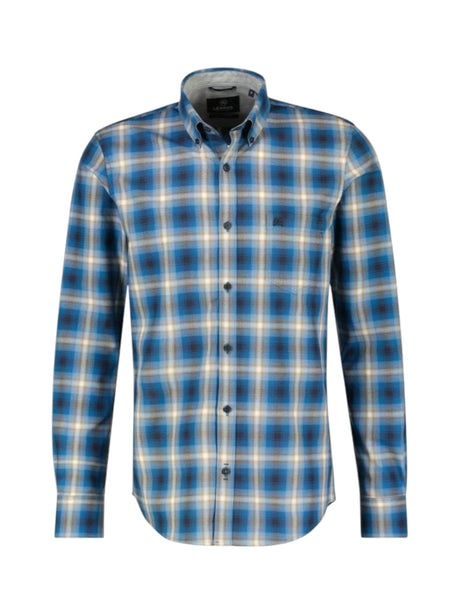Image for Men's Plaid Dress Shirt,Blue
