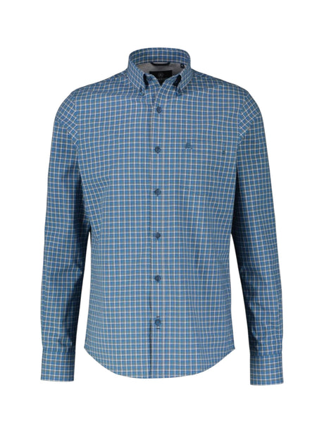 Image for Men's Plaid Dress Shirt,Blue