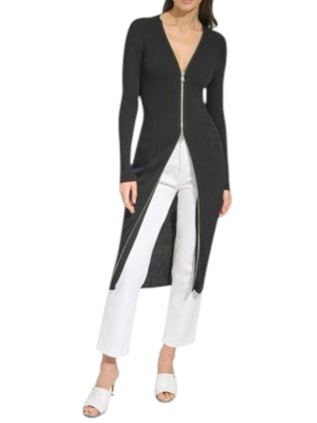 Image for Women's Plain Ribbed Dress,Black