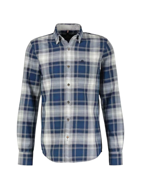 Image for Men's Plaid Dress Shirt,Navy