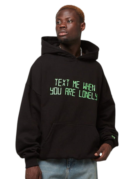 Image for Men's Brand Logo Printed Hoodie,Black