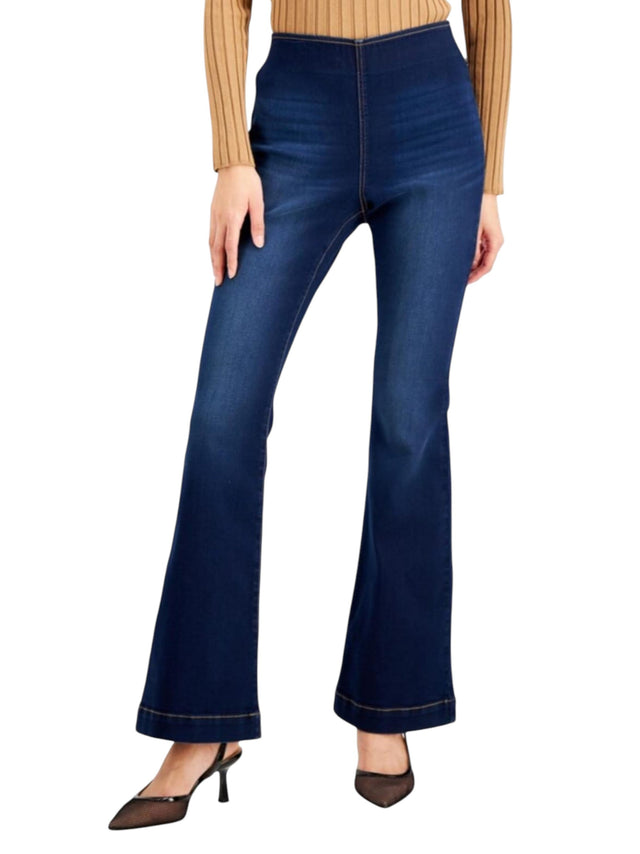Image for Women's Plain Flared Jeans,Navy