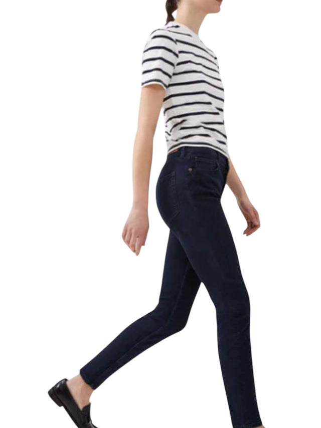 Image for Women's Plain Solid Jeans,Navy