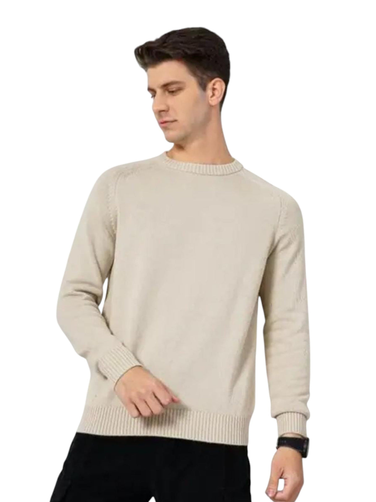 Image for Men's Knitted Sweaters,Beige
