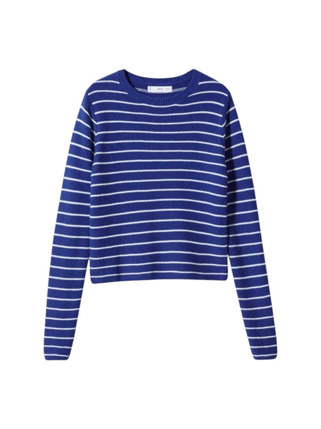 Image for Women's Striped Knitted Top,Blue