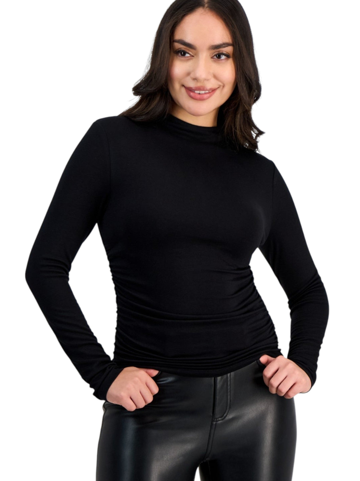 Image for Women's Plain Solid Top,Black