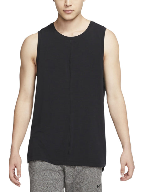 Image for Men's Plain Solid Sport Top,Black 