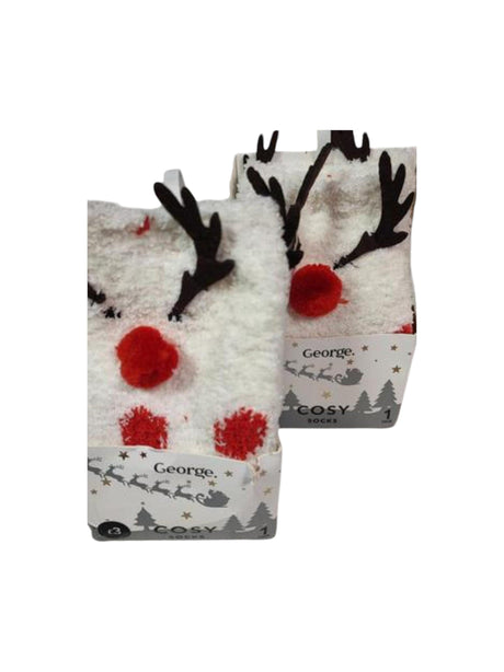 Image for Women's Faux Fur Socks,White