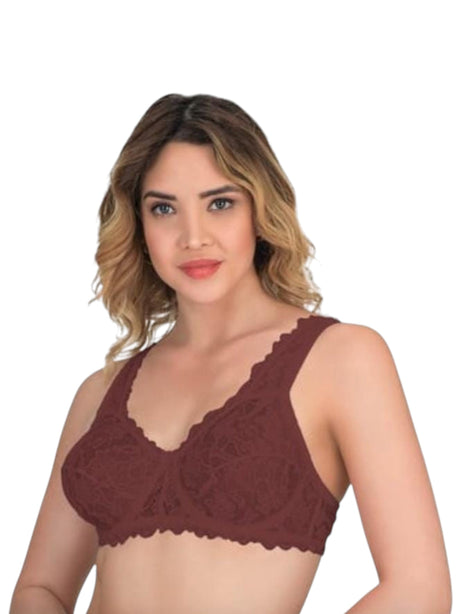 Image for Women's Lace Bra,Brown