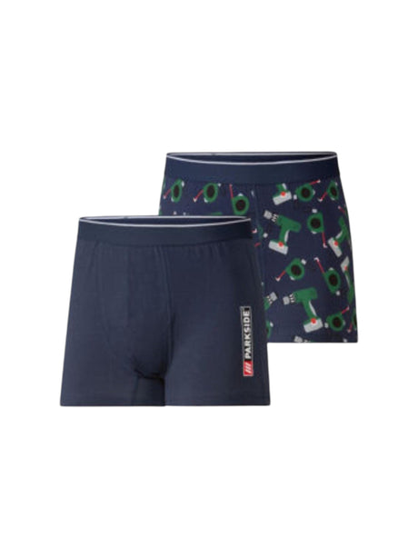 Image for Men's Printed Boxer Set 2Pieces,Navy