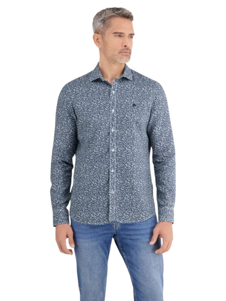 Image for Men's Graphic Dress Shirt,Navy