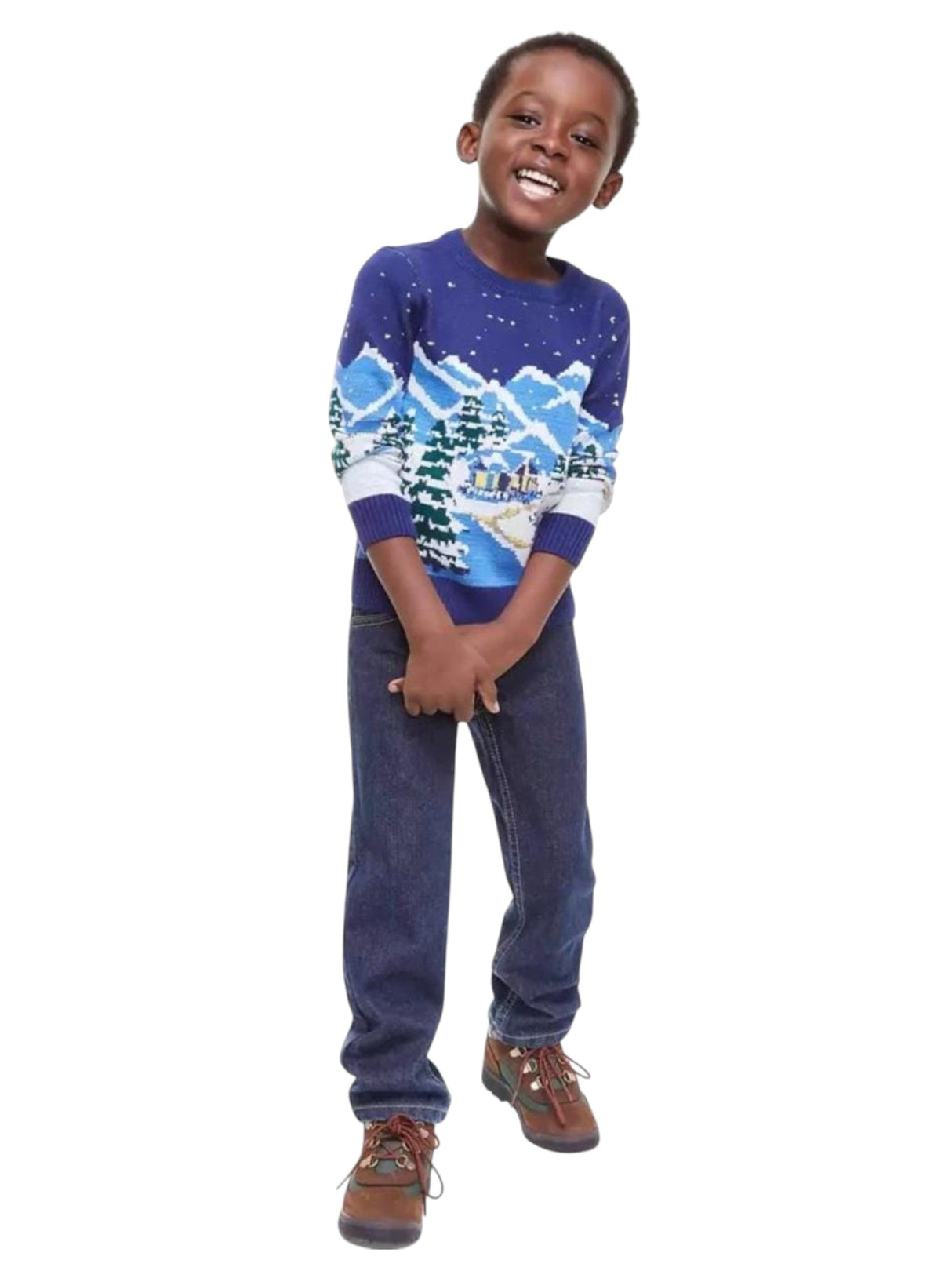 Image for Kids Boy's Graphic Printed Sweaters,Navy