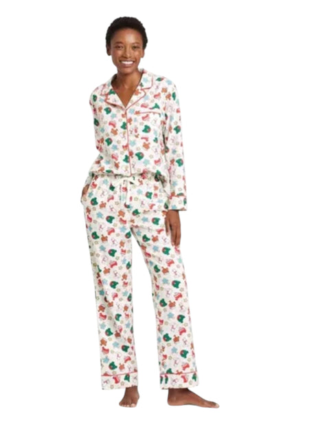 Image for Women's Graphic Printed Sleepwear Pajama Set,White