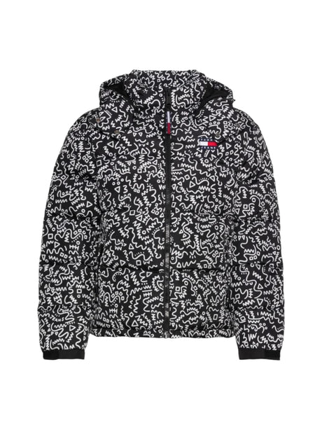 Image for Men's Printed Quilted Jacket,Black