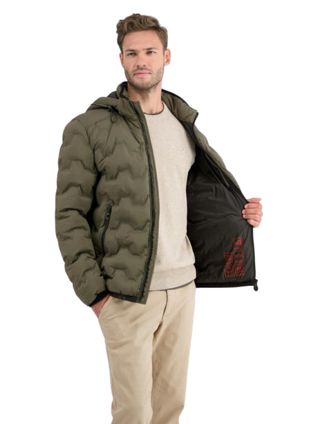 Image for Men's Quilted Jacket,Olive