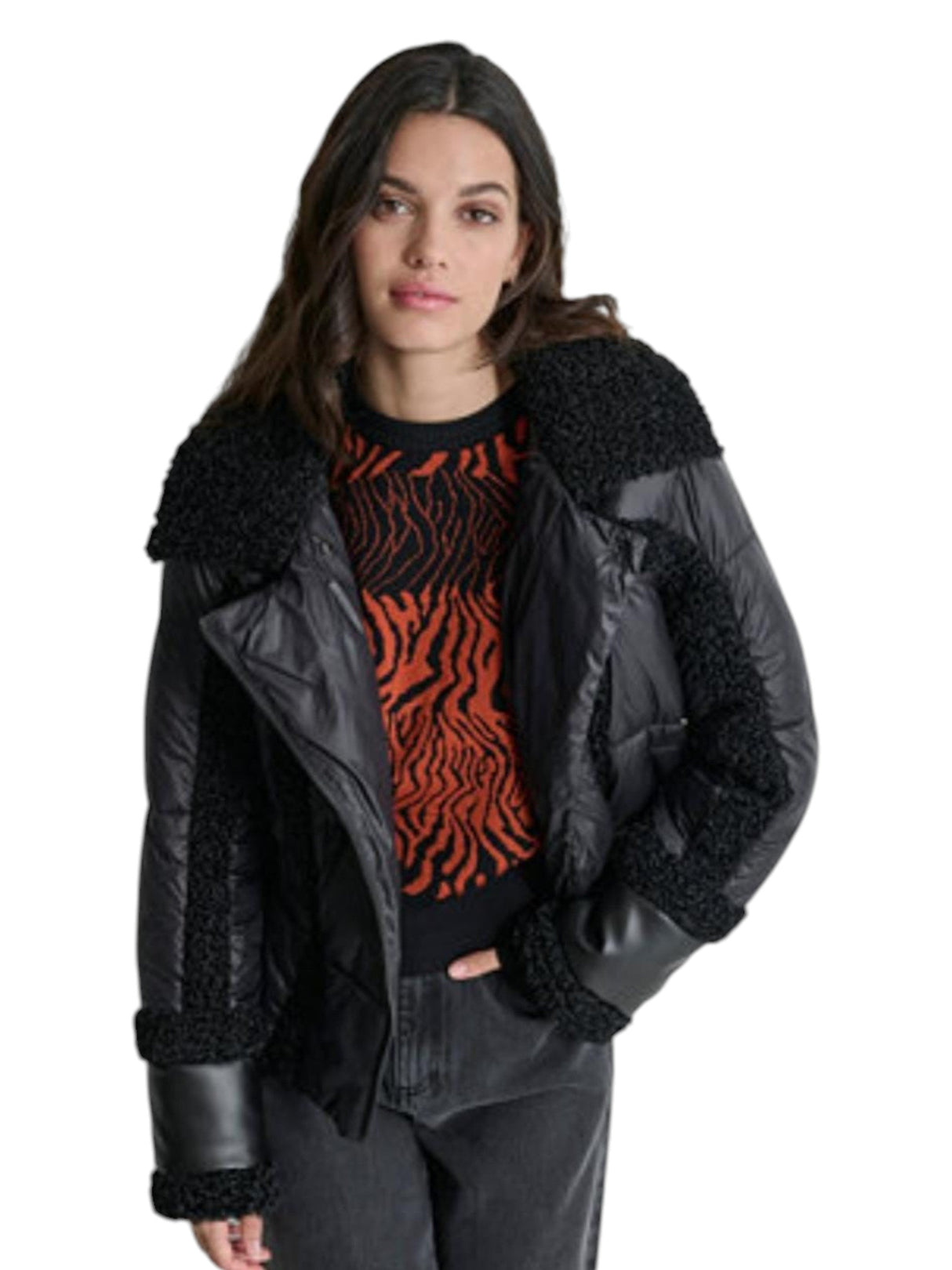 Image for Women's Quilted Jacket,Black