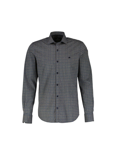 Image for Men's Plaid Dress Shirt,Navy