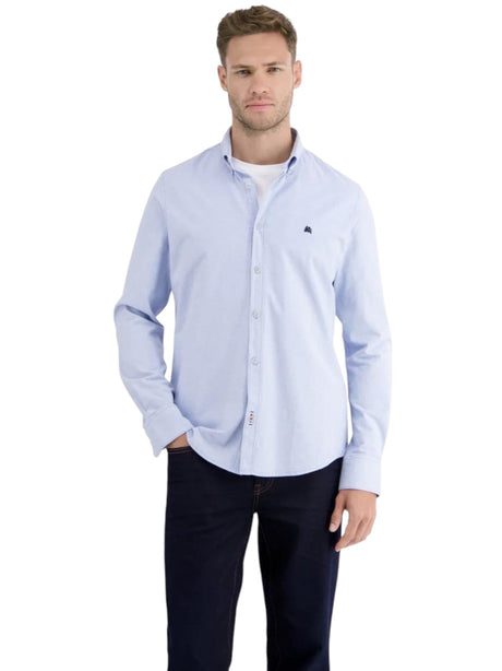 Image for Men's Plain Dress Shirt,Blue